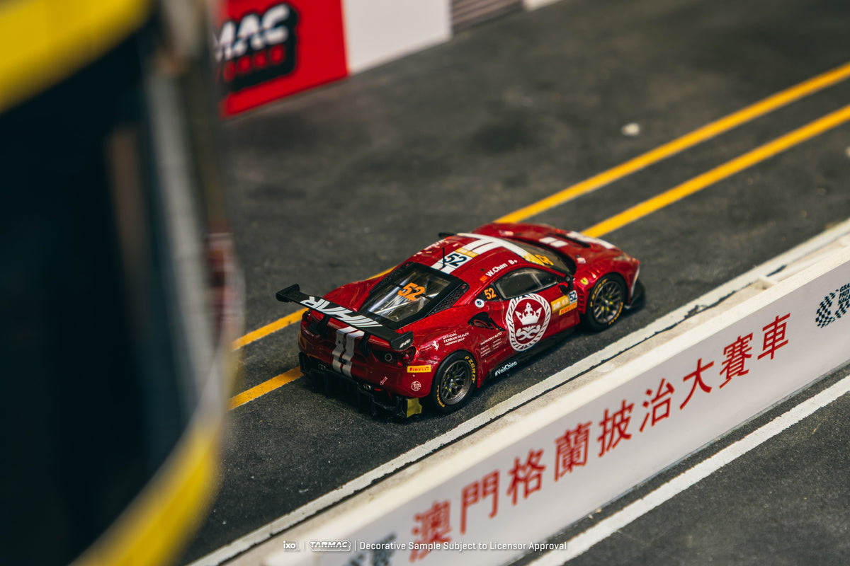 Tarmac Works - 2023 Ferrari 488 GT3 #52 Chen Weian Macau GT Cup FIA GT World Cup 2023 Harmony Racing
