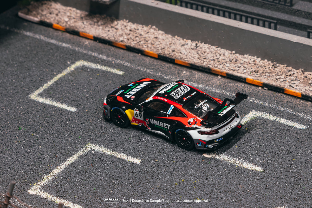 Tarmac Works Hobby64 Porsche 911 GT3 Cup 992 number 69 Kalle Rovanperä Porsche Carrera Cup Benelux 2024