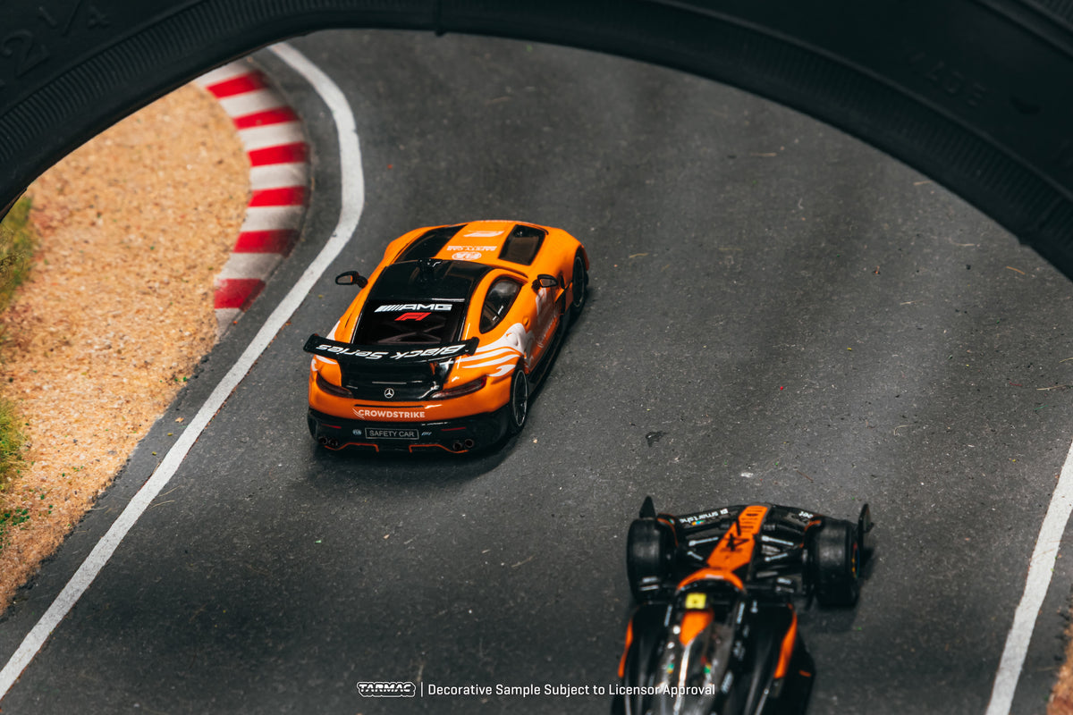 Tarmac Works Global64 2025 Mercedes-AMG GT Black Series Formula 1 Safety Car British Grand Prix in 1:64 scale