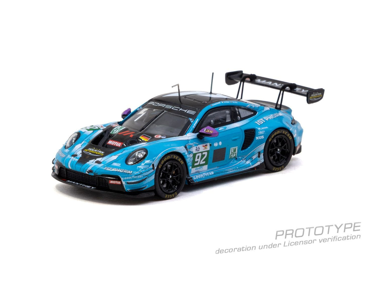 Tarmac Works 2025 Porsche 911 992 GT3 R #92 Ryan Hardwick CAT 24 Hours of Le Mans winner, 1:64 Hobby64.