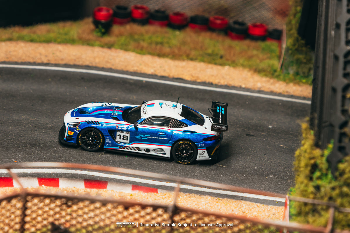 Tarmac Works Hobby64 Mercedes-AMG GT3 number 18 Kevin Tse British GT Championship 2026 in 1:64 scale