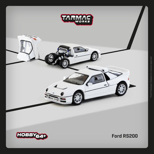 (Pre-Order) Tarmac Works -  Ford RS200 White