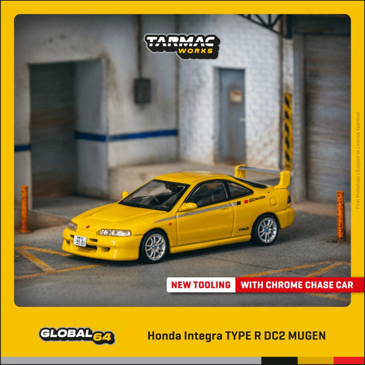 (Pre-Order) Tarmac Works - Honda Integra TYPE R DC2 MUGEN Sunlight Yellow