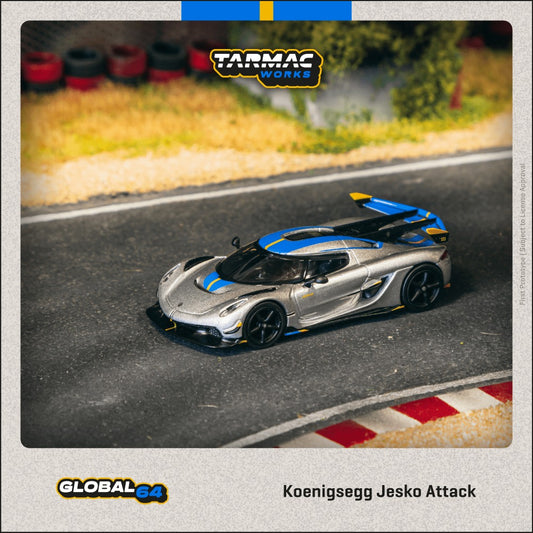 (Pre-Order) Tarmac Works -  Koenigsegg Jesko Attack Silver