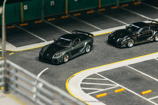 (Pre-Order) Tarmac Works - Mazda RX-7 VeilSide Fortune7 Grey Metallic and Black