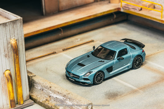 Tarmac Works - Mercedes-Benz SLS AMG Coupé Black Series, Matte Blue