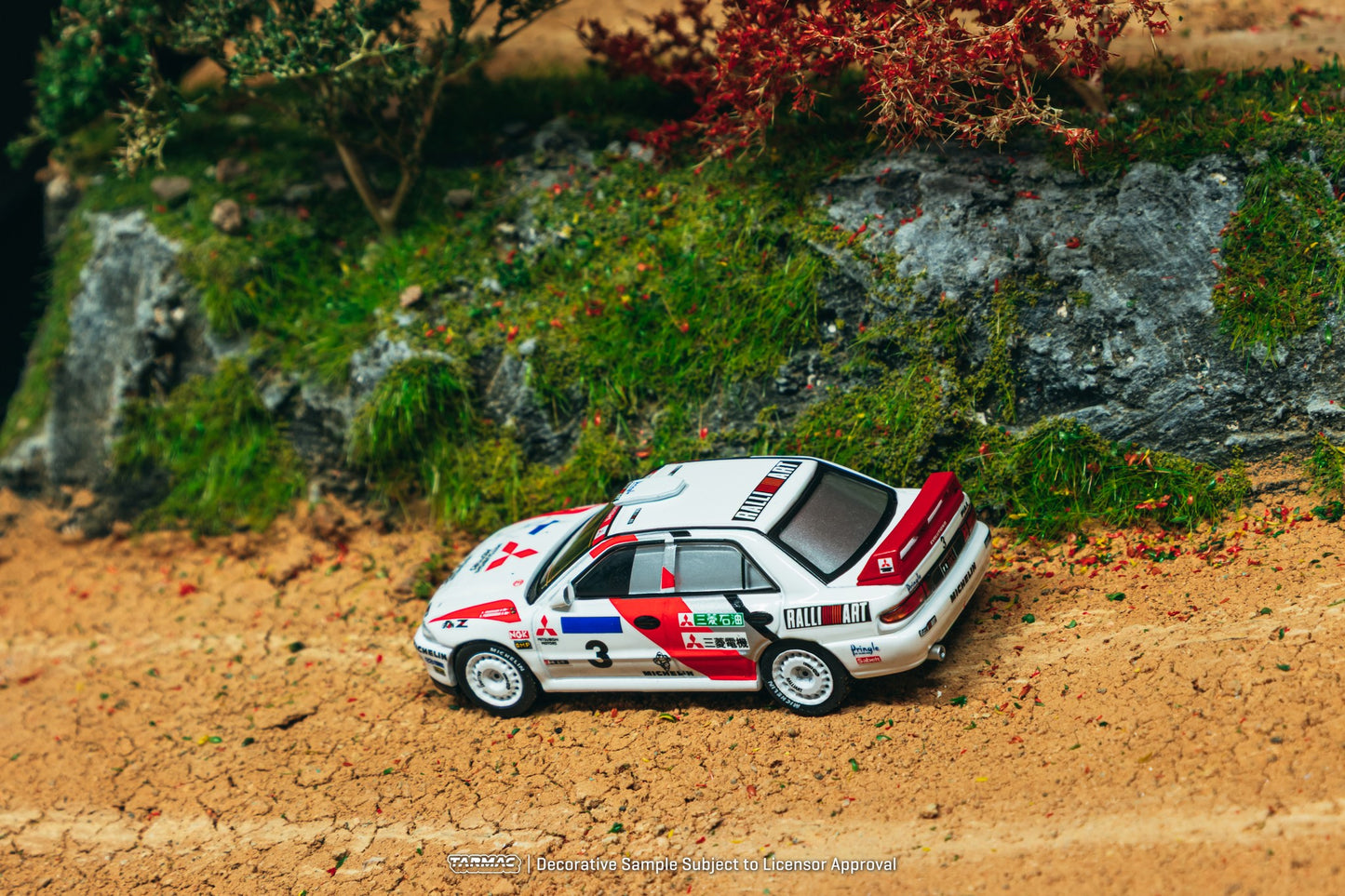 Tarmac Works Mitsubishi Lancer Evolution II Hong Kong Beijing Rally 1994 Eriksson Parmander diecast 1:64. Back