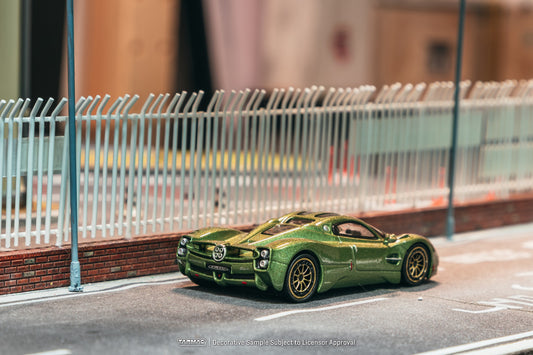 Tarmac Works Pagani Utopia green metallic hypercar diecast 1:64. Back