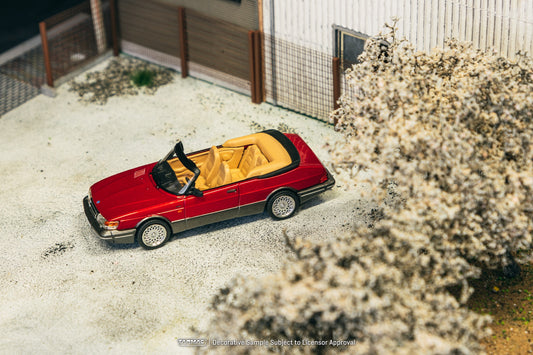 (Pre-Order) Tarmac Works - Saab 900 Turbo Convertible Red