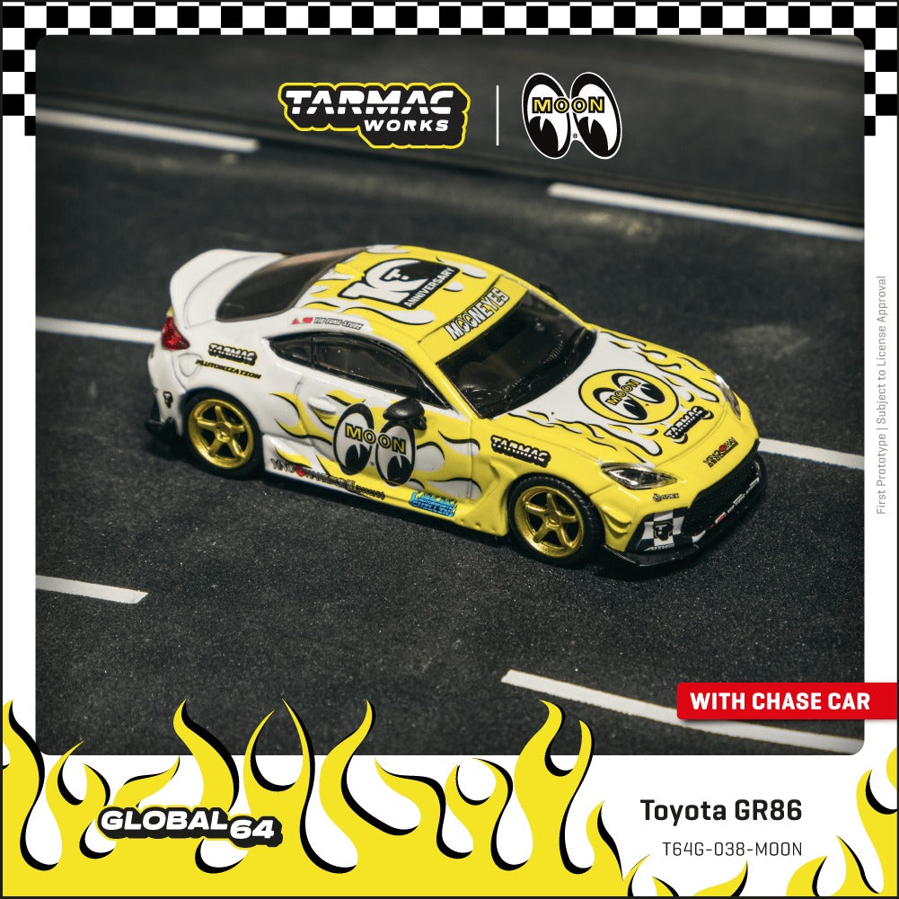 Tarmac Works Toyota GR86 MOONEYES 1:64 diecast model car