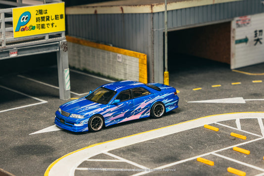 (Pre-Order) Tarmac Works - VERTEX Toyota Mark II JZX100 Blue Metallic