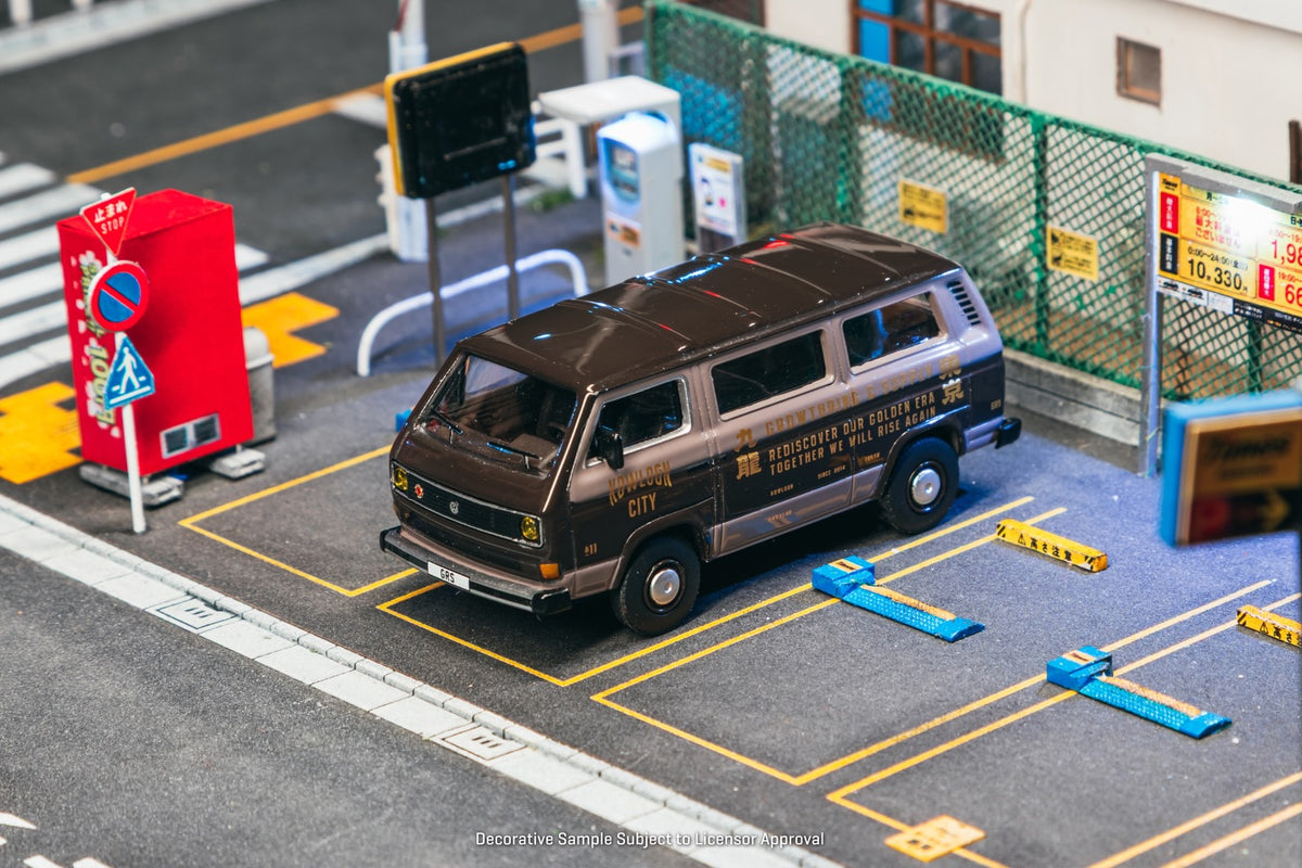 Tarmac Works Volkswagen T3 Transporter GRS x Tarmac collaboration van 1:64 Schuco diecast model. Front