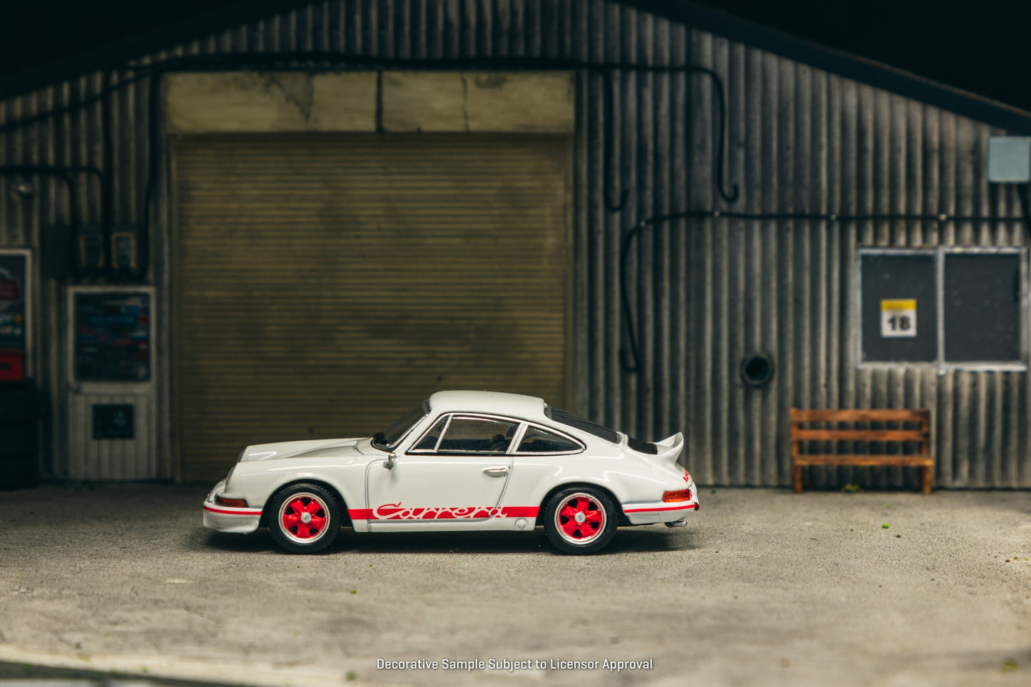 (Pre-Order) Tarmac Works x Schuco - Porsche 911 Carrera RS 2.7 Lightweight White/Red