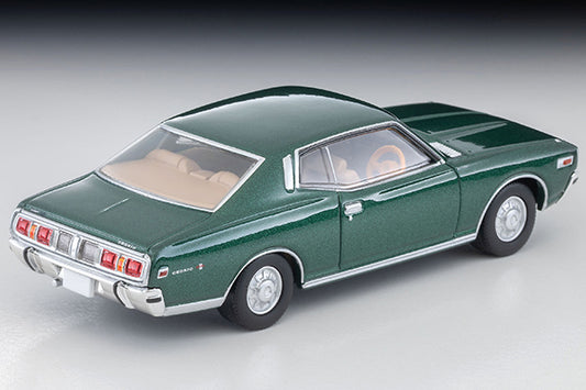 Tomica Limited Vintage 1:64 Nissan Cedric 2800 SGL 1975 green 2 door hardtop diecast model