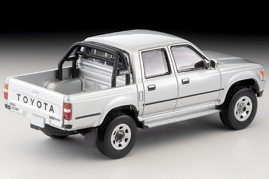 Tomica Limited Vintage 1:64 Toyota Hilux 1991 4WD Double Cab SSR silver pickup diecast model