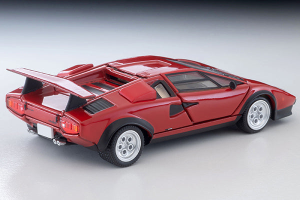 Tomica Limited Vintage Lamborghini Countach LP500S in red, 1:64 scale with opening scissor doors and engine cover