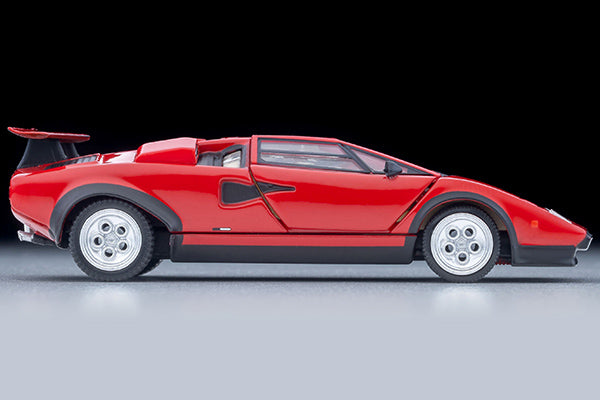 Tomica Limited Vintage Lamborghini Countach LP500S in red, 1:64 scale with opening scissor doors and engine cover