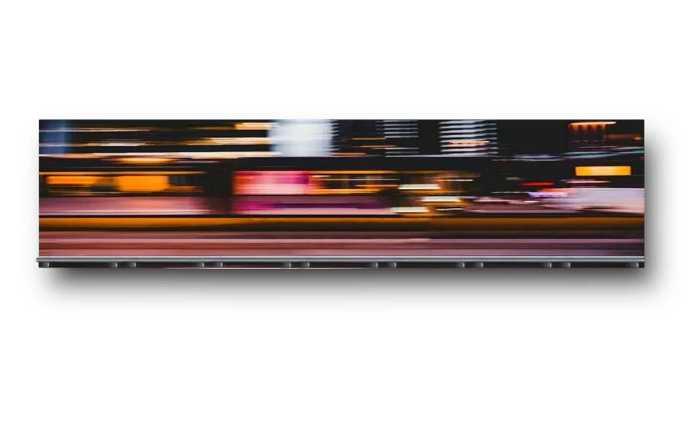 TurboPads Blur City Background 70x17.5cm mat featuring a blurred urban skyline for 1:64 diecast car displays.