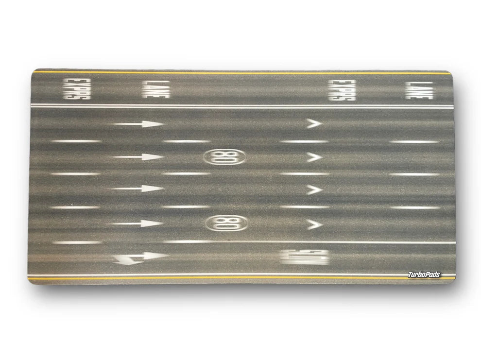 TurboPads Highway 1/64 TurboPad 70x35cm diecast display mat with realistic road design.