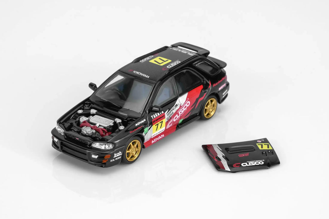 MotorHelix Subaru Impreza WRX STI Version VI CUSCO black livery 1:64 diecast model