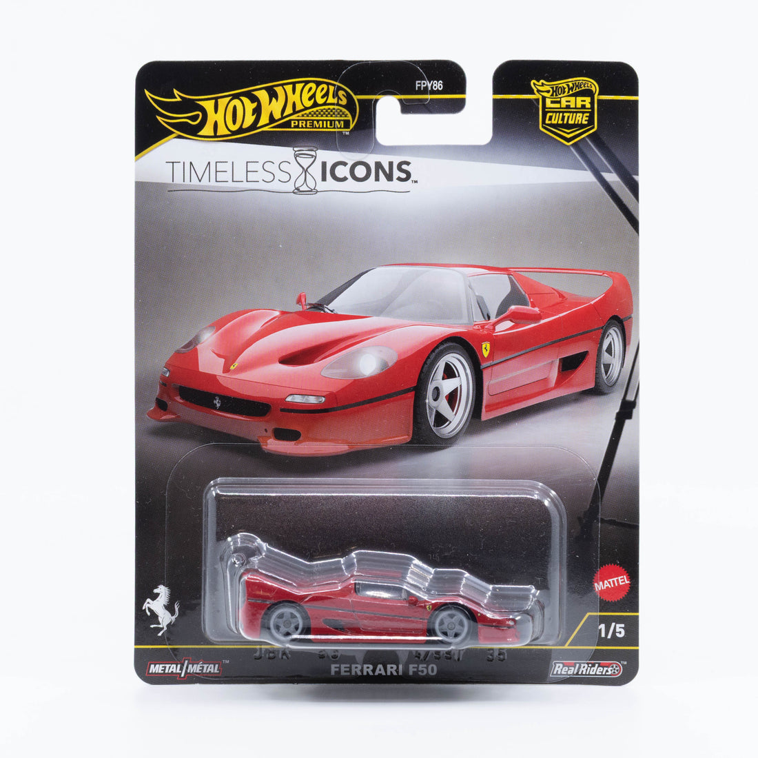 Hot Wheels Car Culture Timeless Icons Ferrari F50 1:64 scale model