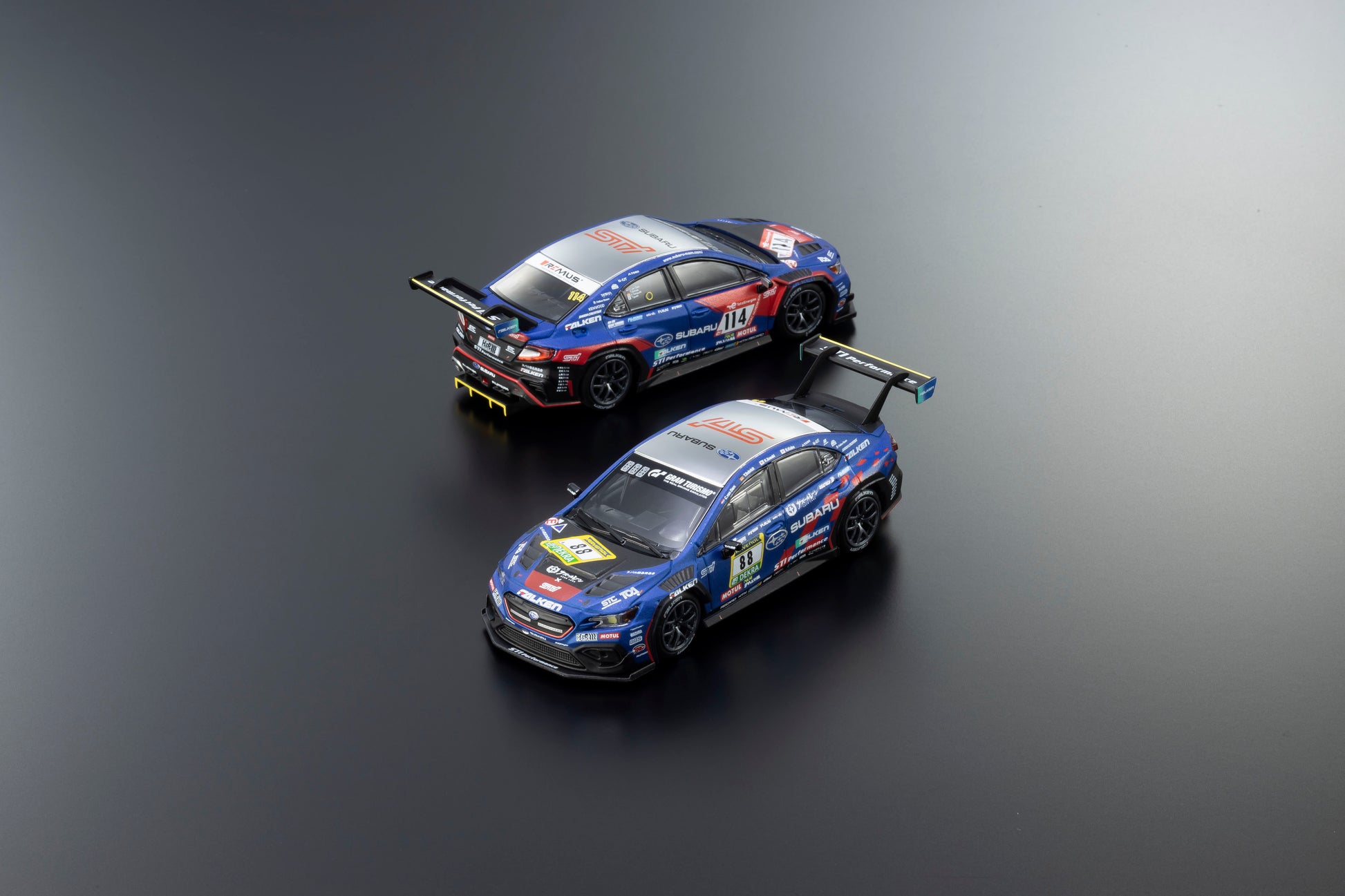 Kyosho 1:64 Subaru WRX STI NBR 2023 with working LED headlights and taillights MOTN system.