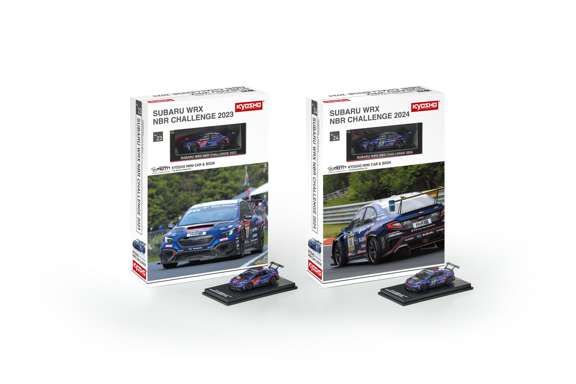 Kyosho 1:64 Subaru WRX STI NBR 2023 with working LED headlights and taillights MOTN system.