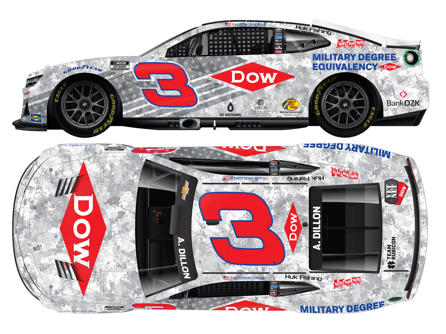 (Pre-Order) ARC - 2025 Chevrolet #3 Austin Dillon *Dow Salutes Veterans*