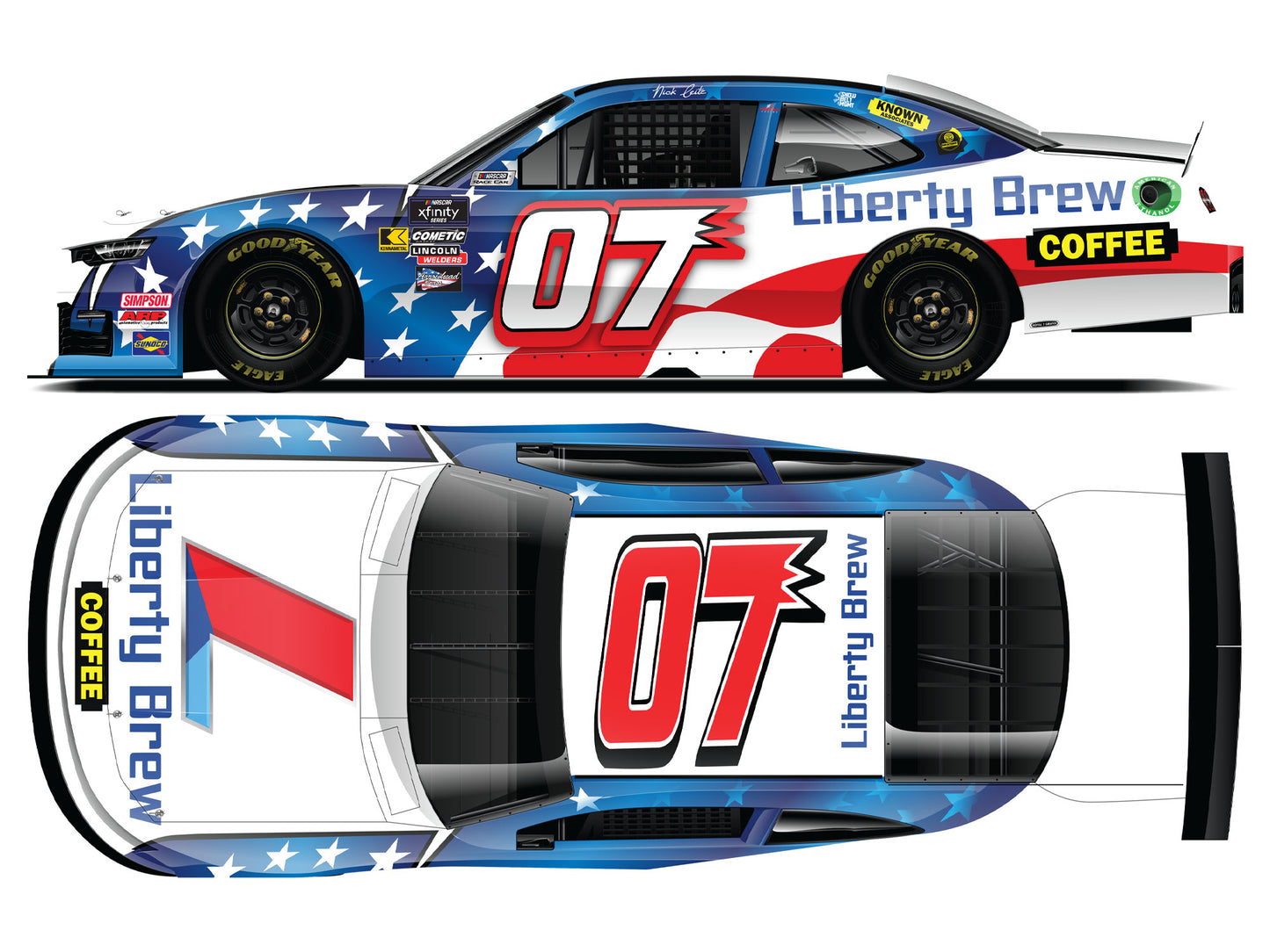 (Pre-Order) ARC - 2025 Chevrolet #7 Nick Leitz *Liberty Brew Coffee*