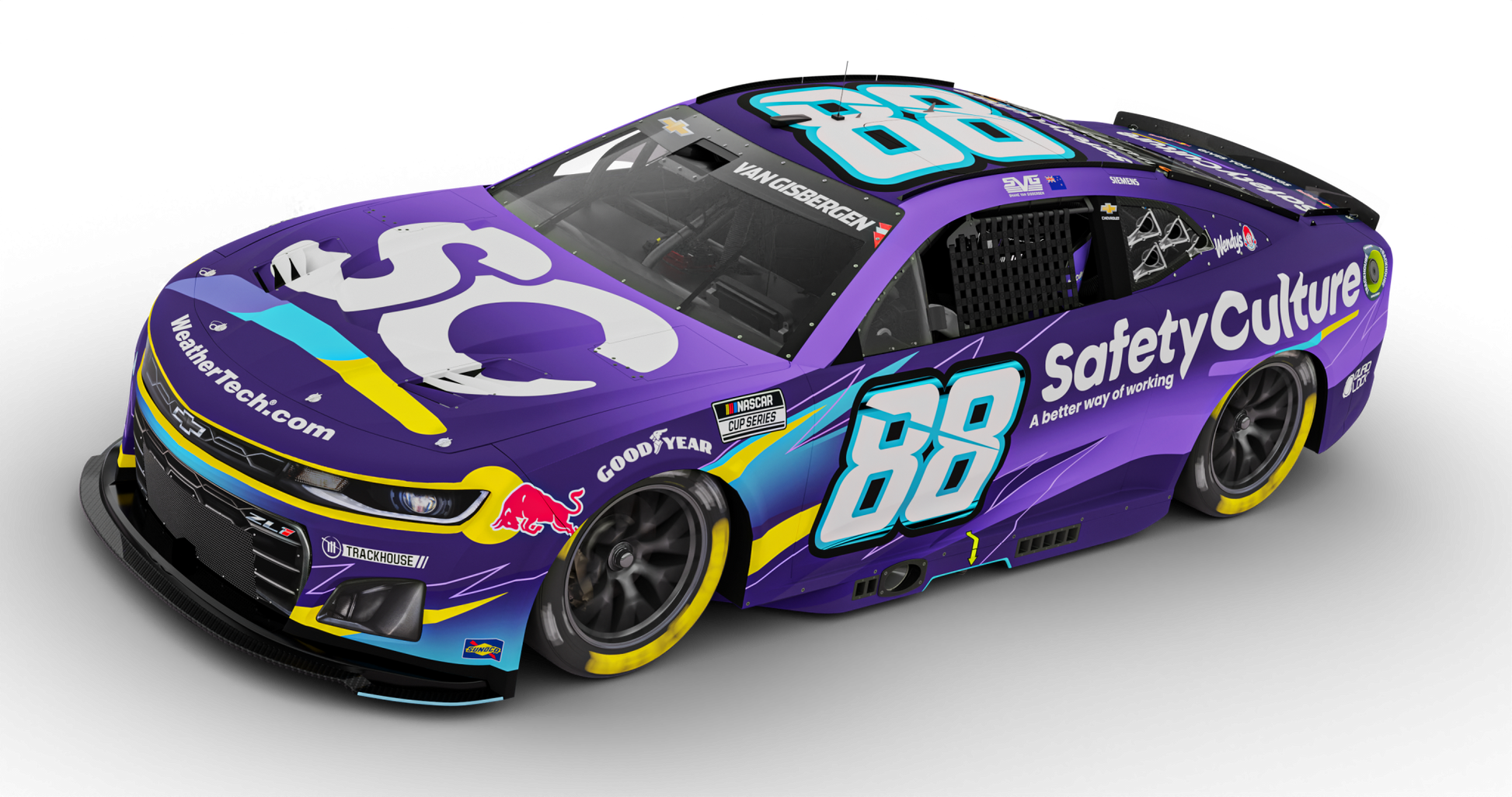 1:64 ARC 2025 Chevrolet #88 Shane van Gisbergen diecast model in SafetyCulture livery with authentic sponsor and number detailing.