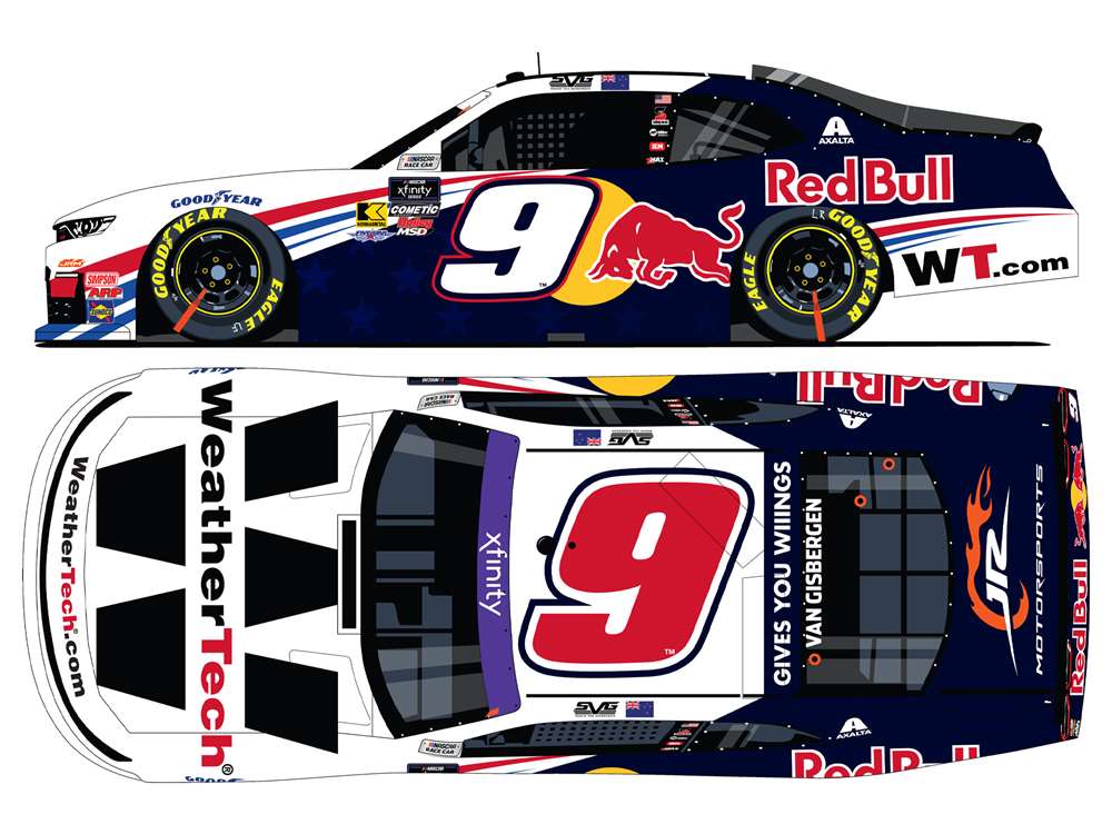 1:64 ARC die-cast of Shane van Gisbergen’s 2025 #9 Chevrolet with WeatherTech and Red Bull livery.