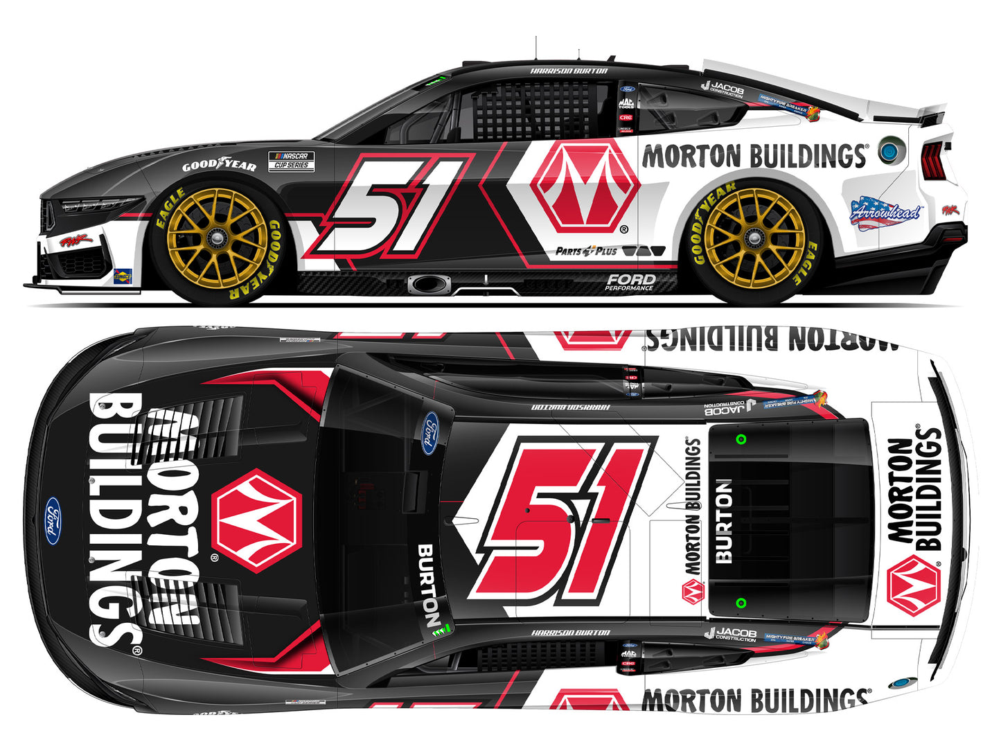 (Pre-Order) ARC - 2025 Ford Mustang #51 Harrison Burton *Morton Buildings*