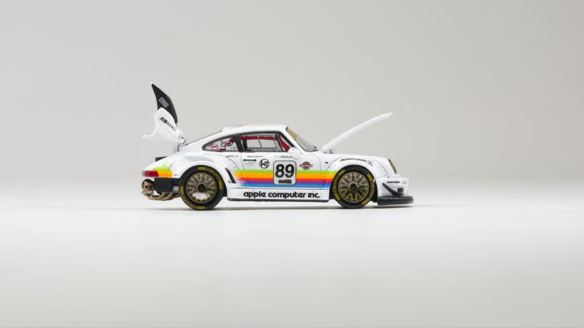Almost Real ARbox 1:64 RWB 930 Apple with opening front hood and rear engine cover.