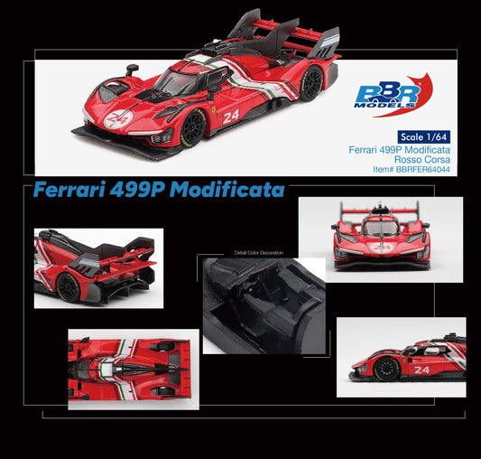 BBR Models Ferrari 499P Modificata 2025 in Rosso Corsa.