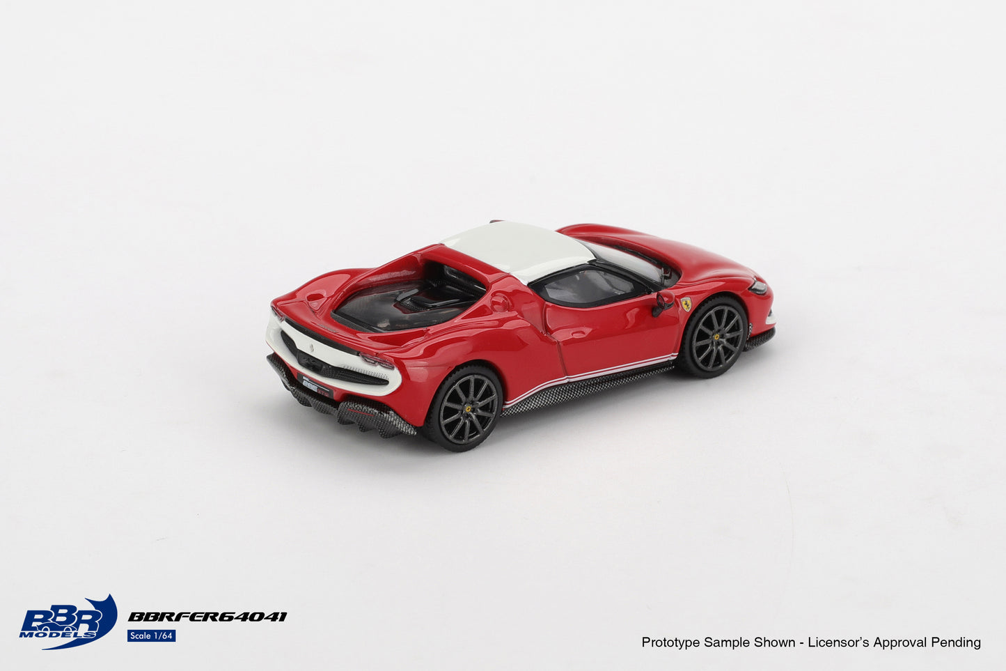 BBR Models 1:64 Ferrari 296 GTB Assetto Fiorano F2004 tribute livery 2024 premium diecast model. Back