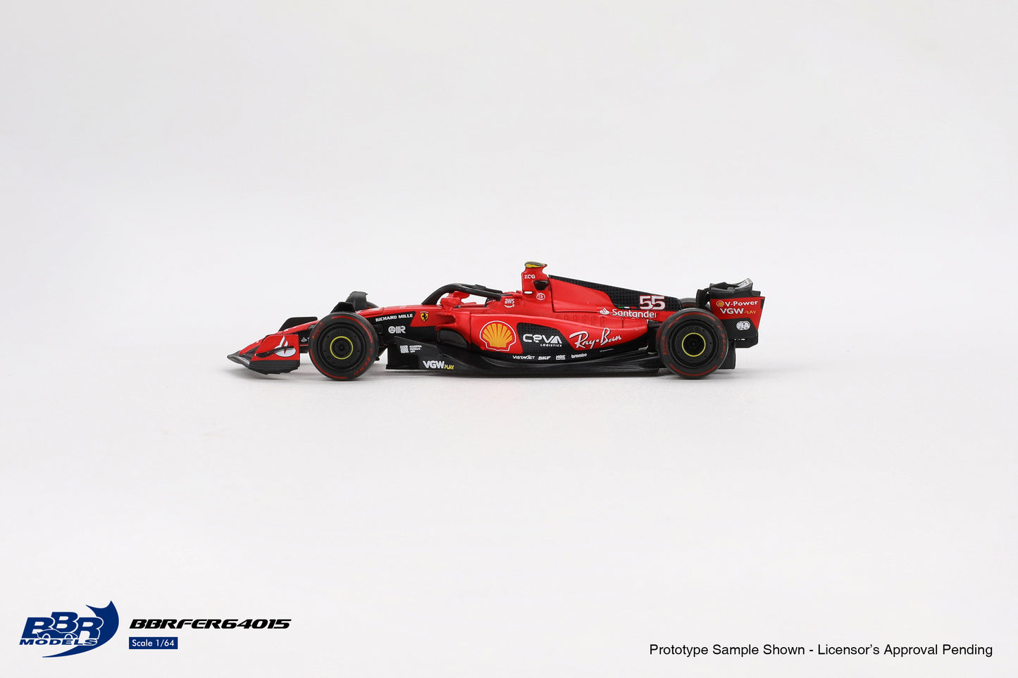 (Pre-Order) BBR Models - Ferrari SF23 #55 C. Sainz Bahrain GP 2023