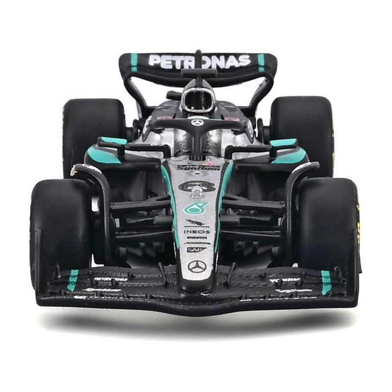 Bburago 1:64 Mercedes-AMG Petronas F1 W16 #63 George Russell model in blister packaging.