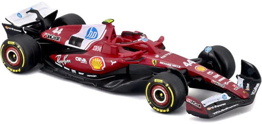 Bburago 1:64 Scuderia Ferrari SF-25 #44 Lewis Hamilton F1 model in blister packaging.