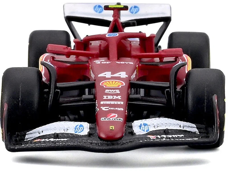 Bburago 1:64 Scuderia Ferrari SF-25 #44 Lewis Hamilton F1 model in blister packaging.