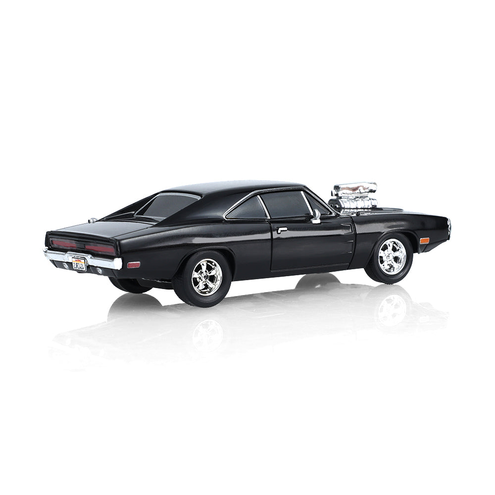 GreenLight GL Motion 1:64 RC 1970 Dodge Charger Dom from The Fast and the Furious with black body and supercharger