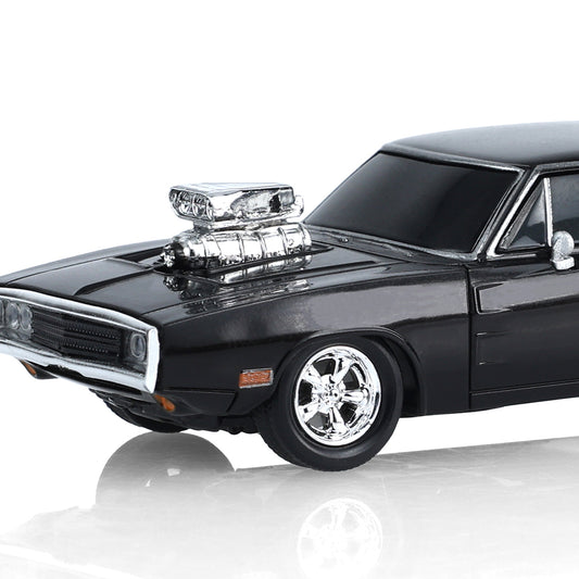 GreenLight GL Motion 1:64 RC 1970 Dodge Charger Dom from The Fast and the Furious with black body and supercharger