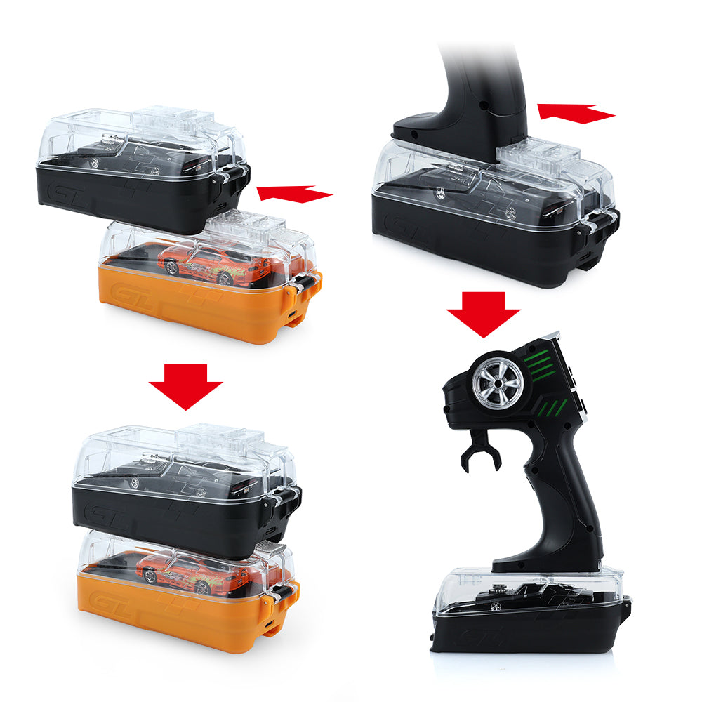 GreenLight GL Motion 1:64 RC 1970 Dodge Charger Dom from The Fast and the Furious with black body and supercharger