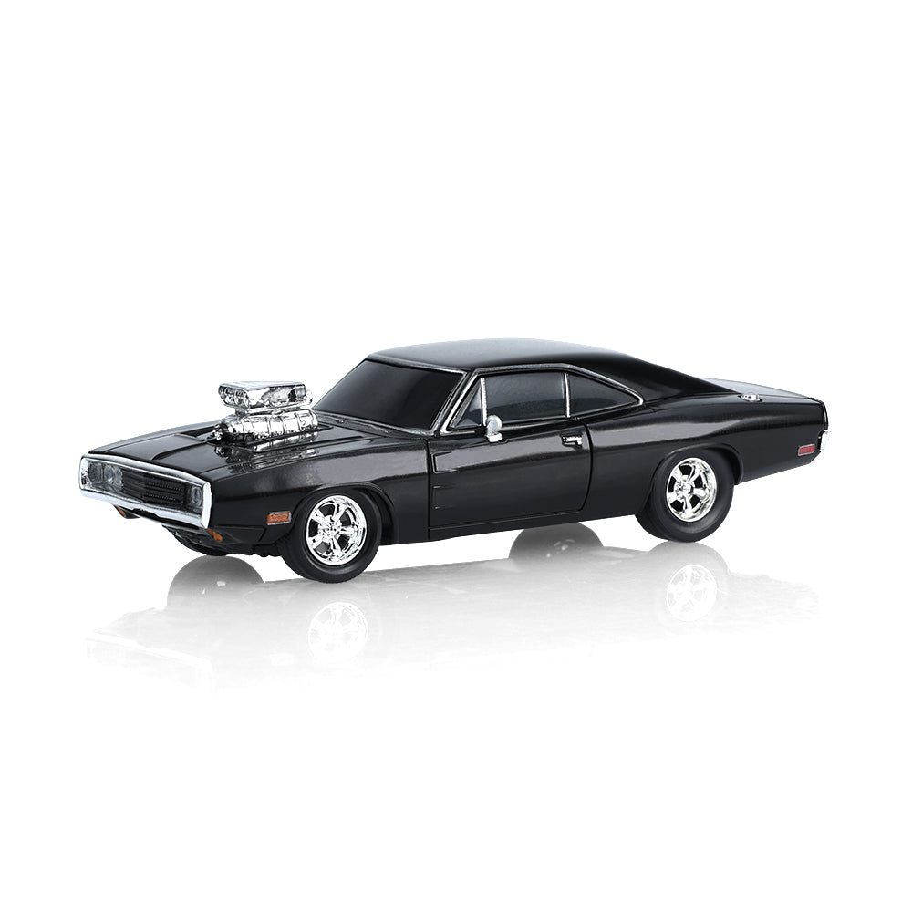 GreenLight GL Motion 1:64 RC 1970 Dodge Charger Dom from The Fast and the Furious with black body and supercharger