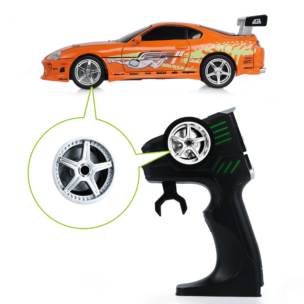 GreenLight GL Motion 1:64 RC 1994 Toyota Supra MK4 Brian from The Fast and the Furious in orange movie-inspired livery