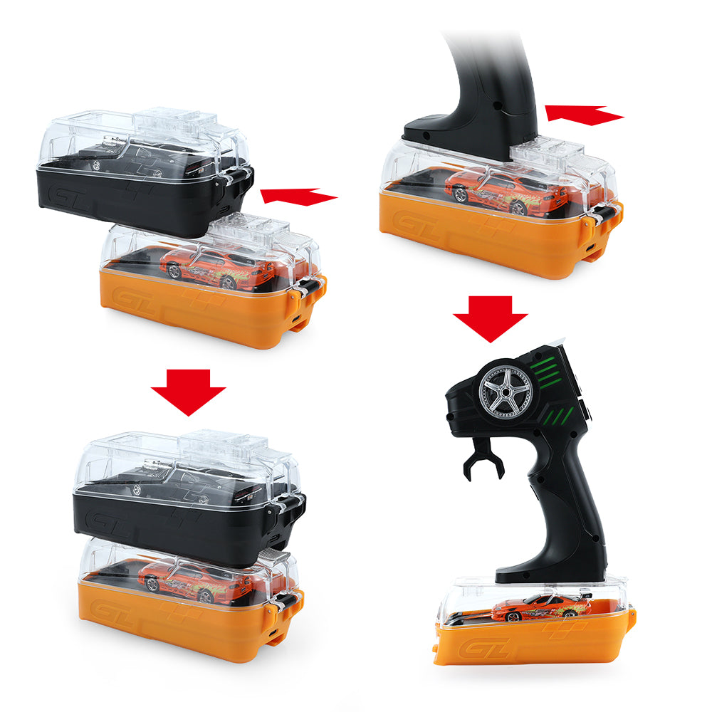 GreenLight GL Motion 1:64 RC 1994 Toyota Supra MK4 Brian from The Fast and the Furious in orange movie-inspired livery