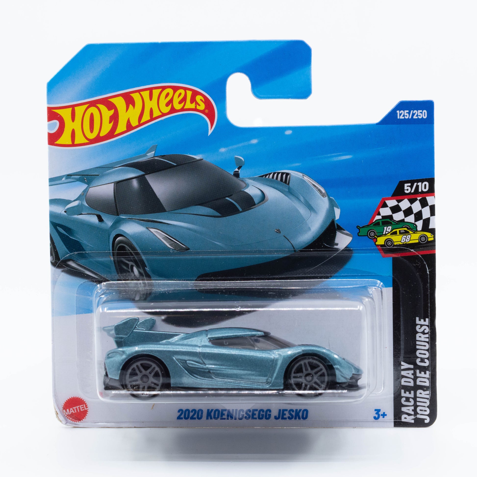 Hot Wheels 2020 Koenigsegg Jesko 1:64 scale diecast model showcasing aerodynamic design and detailed bodywork