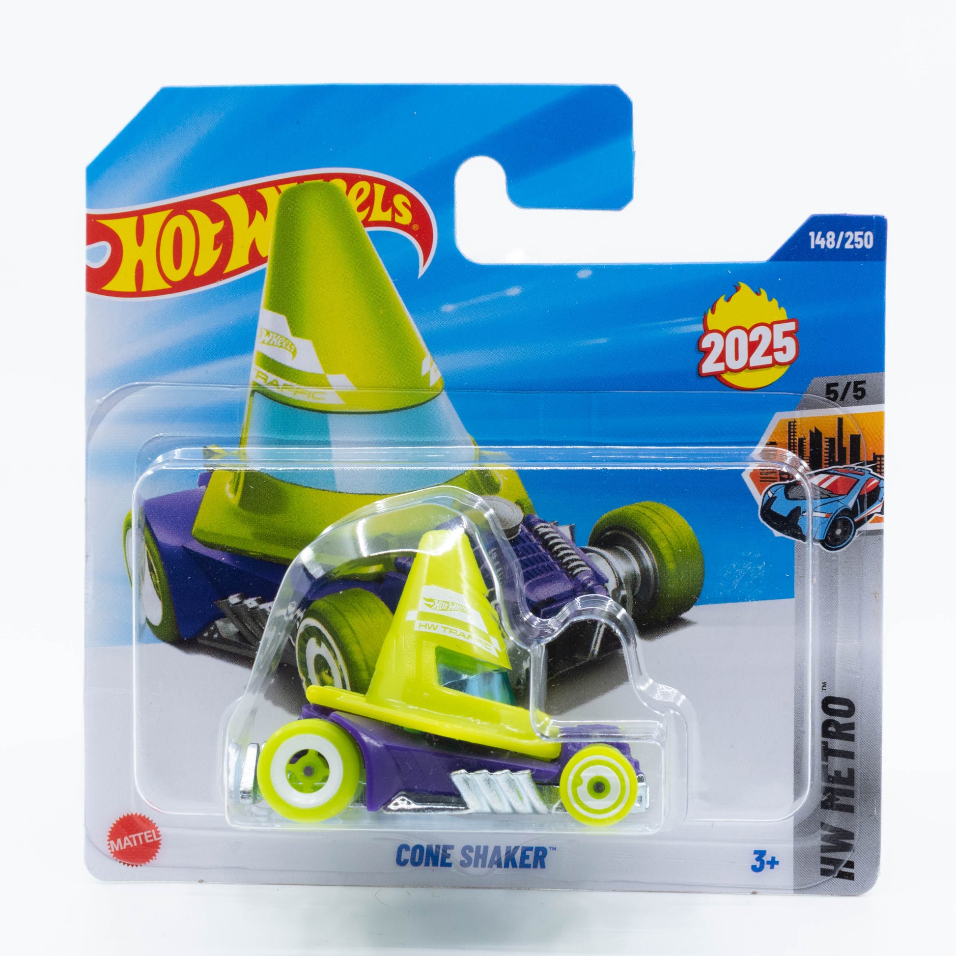 Hot Wheels Cone Shaker diecast model with oversized tires and bold design in 1:64 scale