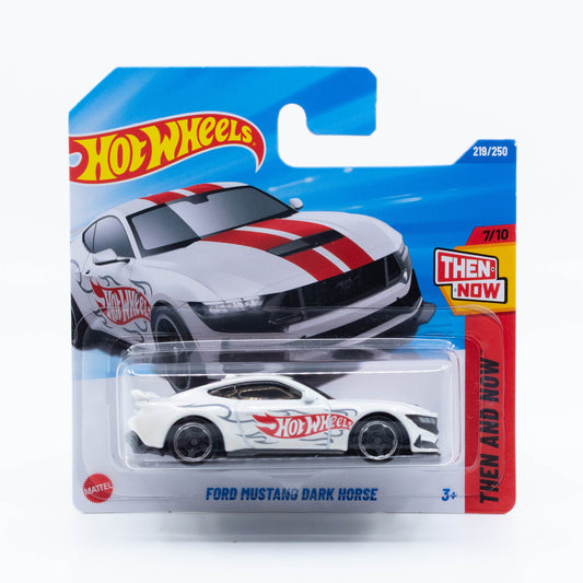 Hot Wheels Ford Mustang Dark Horse diecast car model in 1:64 scale with aggressive styling and muscle car details