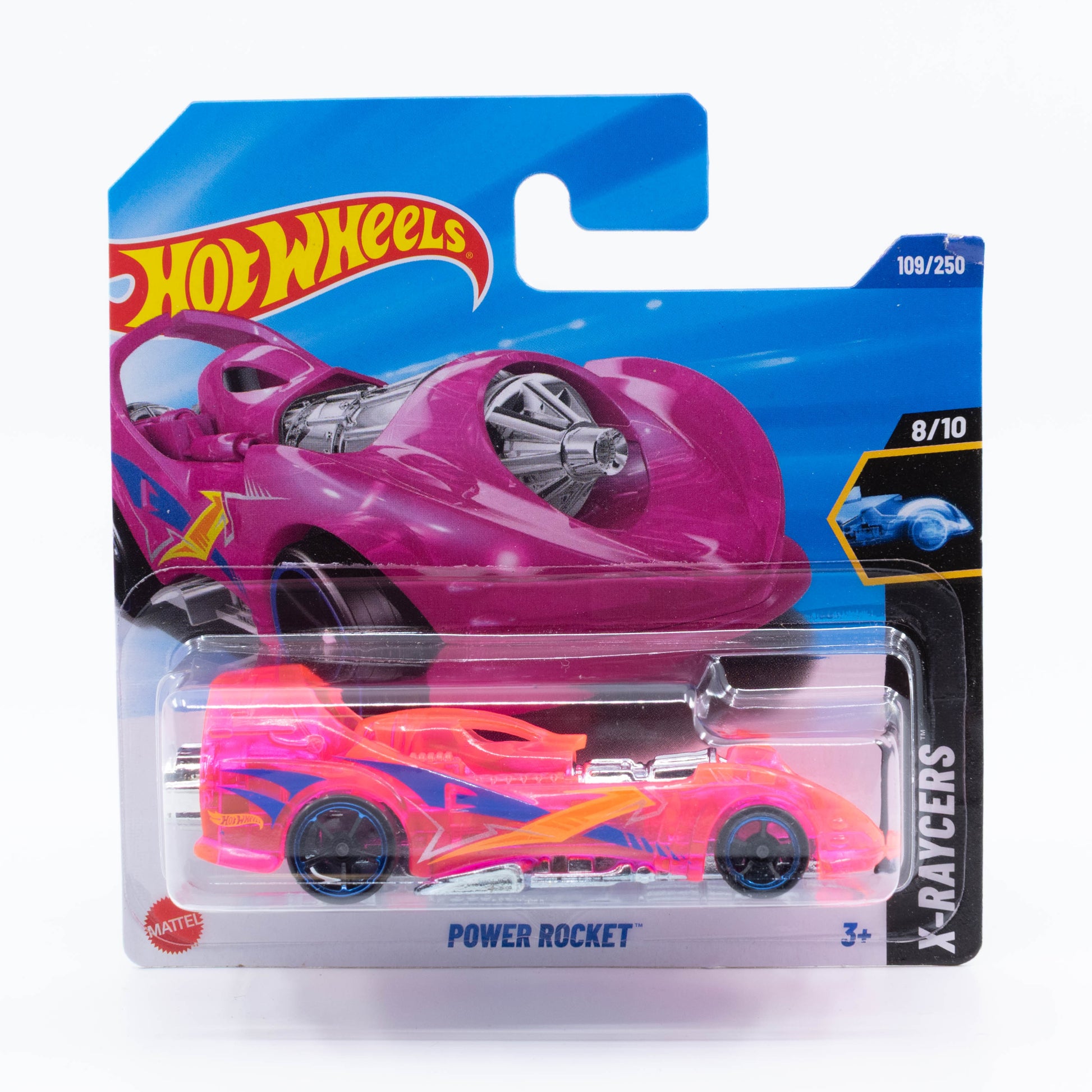 Hot Wheels Power Rocket 1:64 scale diecast car with bright colors and futuristic rocket-inspired design.