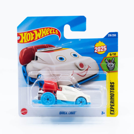 Hot Wheels Quick Chat diecast car model in 1:64 scale inspired by classic Playschool toy phone with moving handset